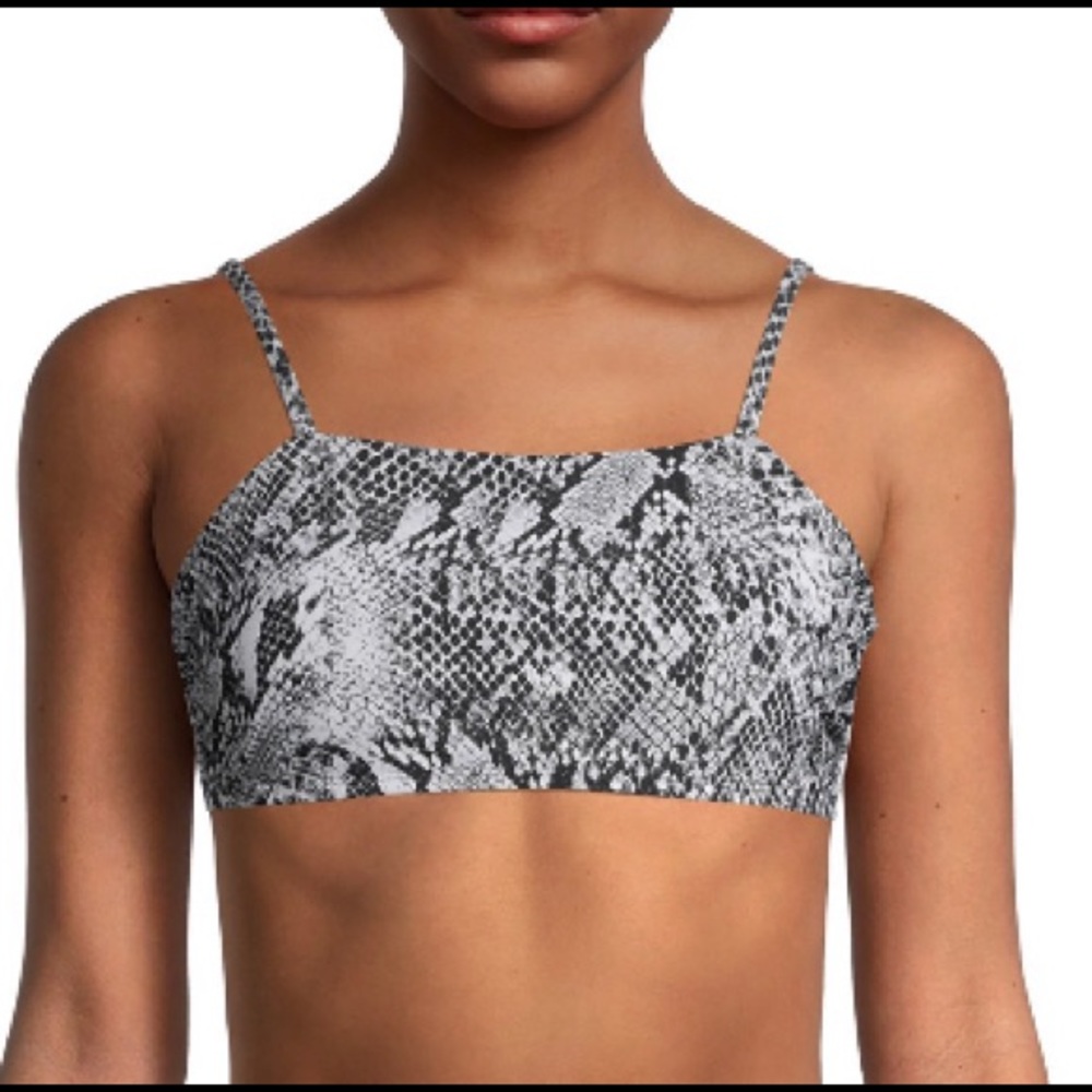 NWT Snakeskin bikini bandeau top size medium